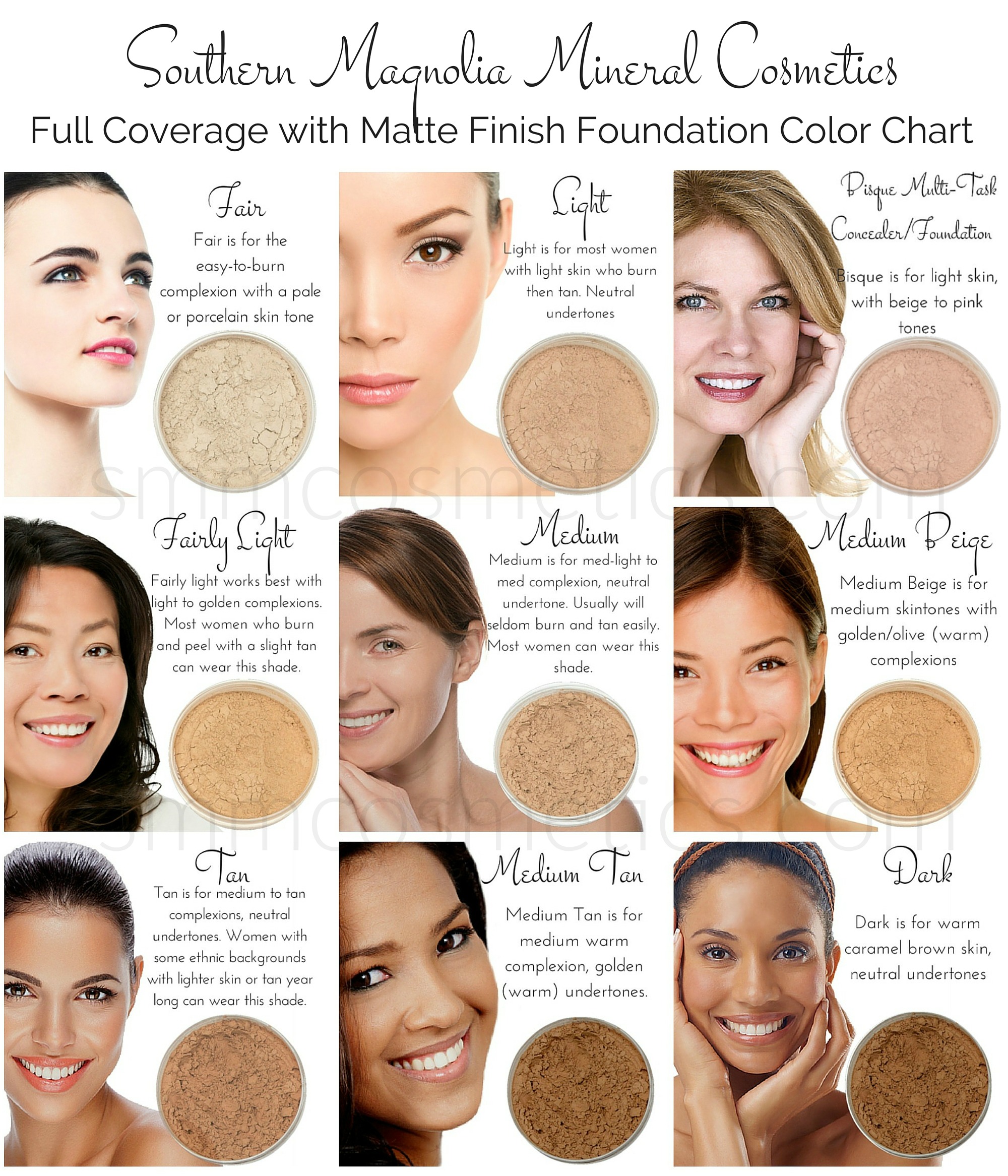 Stick Foundation Color Chart